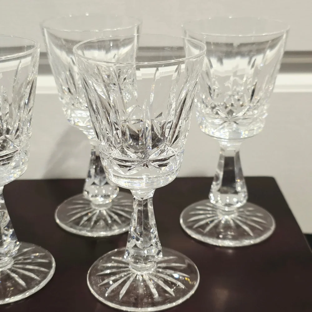 Waterford Rosslare Crystal Wine Glasses Port‎ Cordial Sherry Set of 5